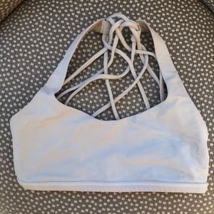 White Lululemon Free to Be Wild Bra